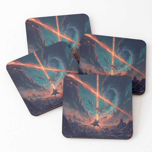 Item preview, Celestial Battle | Epic Fantasy Warrior vs Angel | Dark Sci-Fi Digital Art designed and sold by Vvmd.