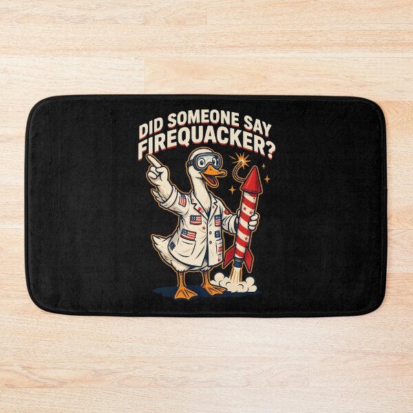 Item preview, Did Someone Say Firequacker Fireworks Duck Pun for Patriotic Fun designed and sold by Redgiant87x.