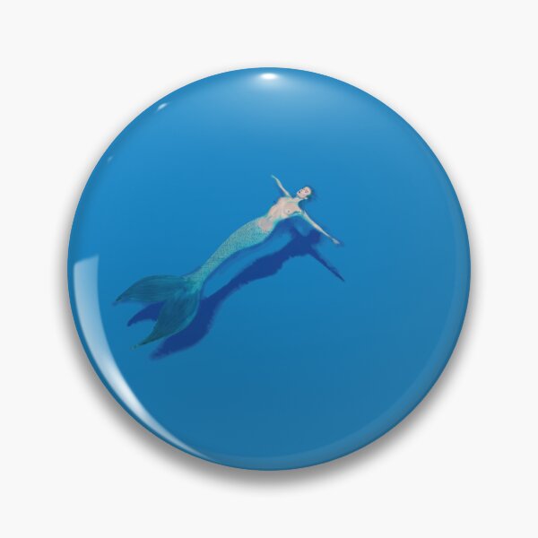 Item preview, Deep Blue Mermaid Solitude Minimalist Pop Art Illustration designed and sold by ModriArt.