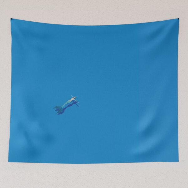 Item preview, Deep Blue Mermaid Solitude Minimalist Pop Art Illustration designed and sold by ModriArt.