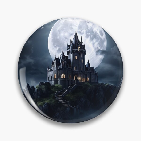 Item preview, Gothic Castle Full Moon Dark Fantasy Art designed and sold by AEVORI.