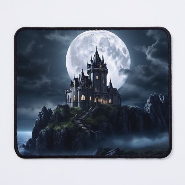 Item preview, Gothic Castle Full Moon Dark Fantasy Art designed and sold by AEVORI.