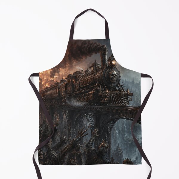 Item preview, Steampunk Skull Train Dystopian Scene designed and sold by Pioneer Spirit Market.