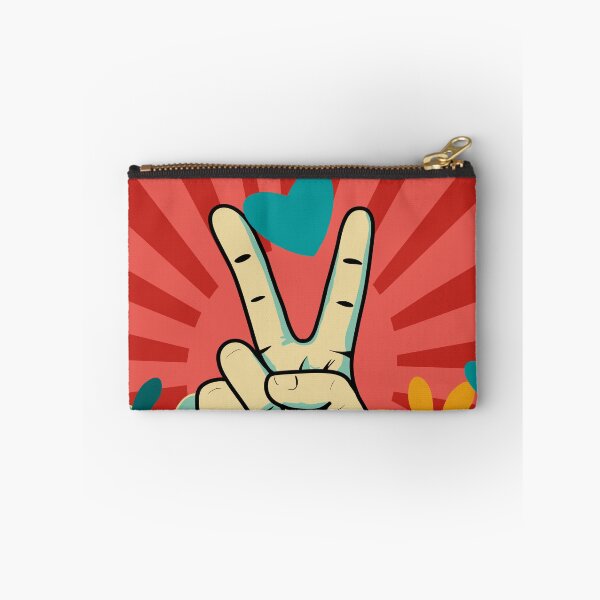 Item preview, Peace and Love Pop Art – Retro pink and red Graphic Illustration designed and sold by StefanStudioArt.