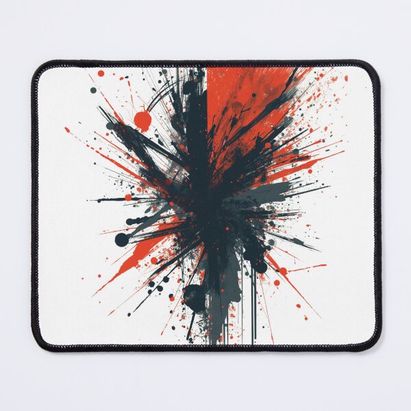 Item preview, Abstract Paint Explosion | Red Black Grunge Splash Art | Modern Geometric Wall Decor designed and sold by Vvmd.