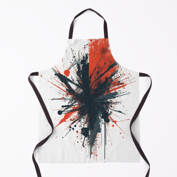 Item preview, Abstract Paint Explosion | Red Black Grunge Splash Art | Modern Geometric Wall Decor designed and sold by Vvmd.