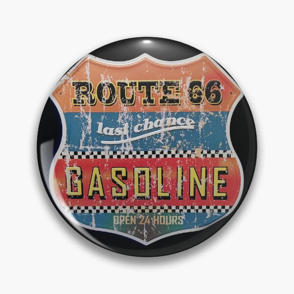 Item preview, Route 66 Gasoline Retro Shield Sign - US Vintage designed and sold by Tokraz-art.