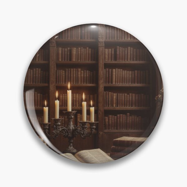 Item preview, Dark Academia Library Candlelight Books Art designed and sold by AEVORI.