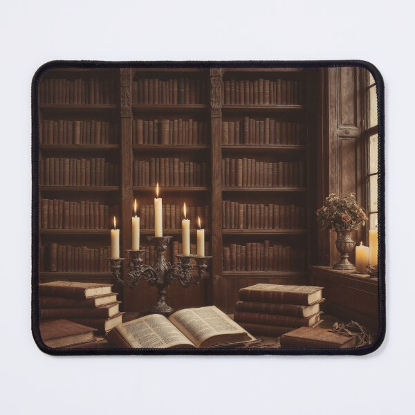 Item preview, Dark Academia Library Candlelight Books Art designed and sold by AEVORI.
