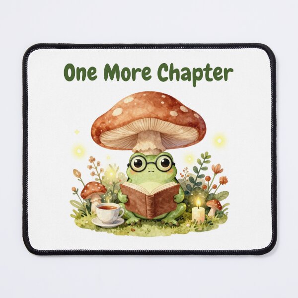 Item preview, One More Chapter Kawaii Frog |Reading Book Cottagecore Aesthetic designed and sold by Cozy Chaos Studio Co.