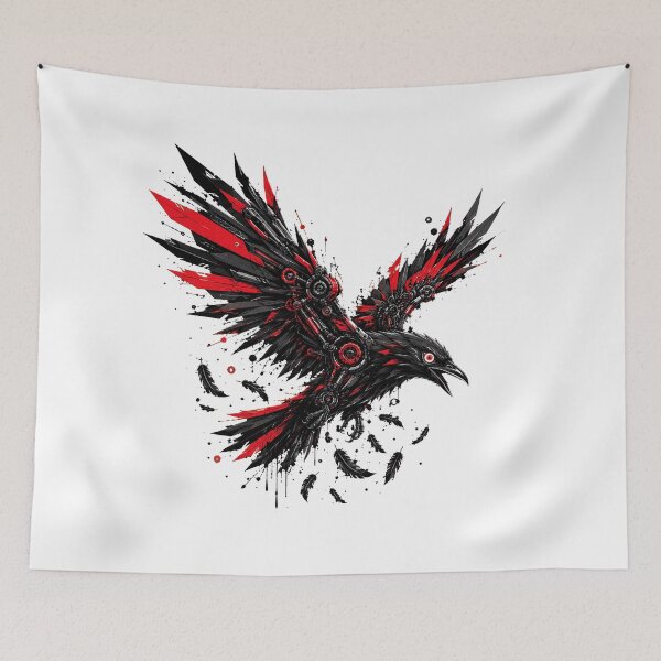 Item preview, Dark Sci-Fi Robotic Bird with Red Splatters designed and sold by Munib320.