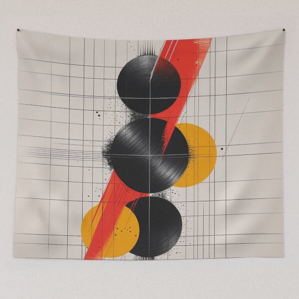 Item preview, Contemporary Bauhaus Style Geometric Abstract Artwork designed and sold by semenol.