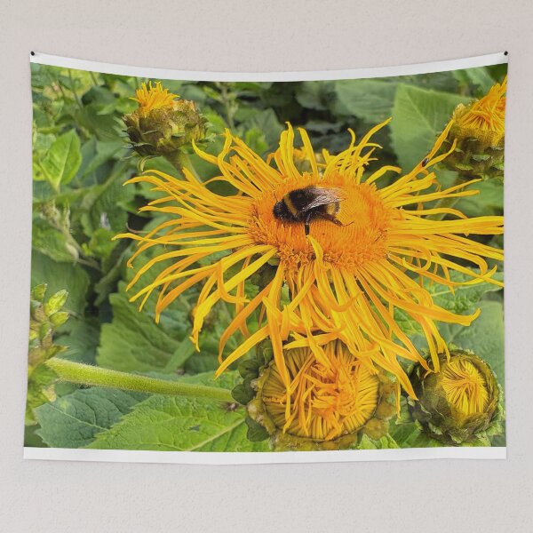 Item preview, Sunflower and Pollen Gathering Bee designed and sold by Violaman.