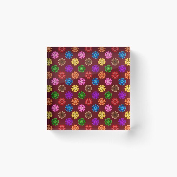 Item preview, Colorful Geometric Floral Petal - Red  designed and sold by PatternTitan.