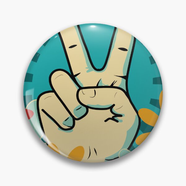 Item preview, Peace and Love Pop Art – Retro Green and Teal Graphic Illustration designed and sold by StefanStudioArt.