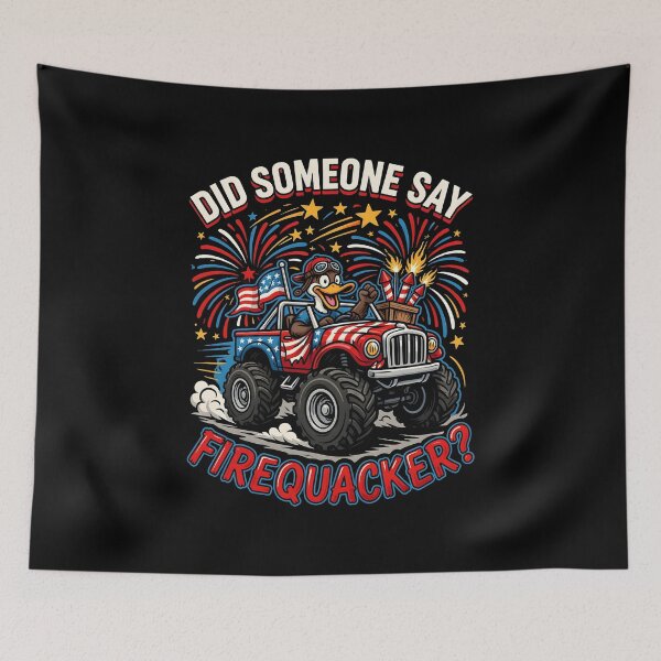 Item preview, Did Someone Say Firequacker Cute Funny Patriotic Duck designed and sold by Redgiant87x.