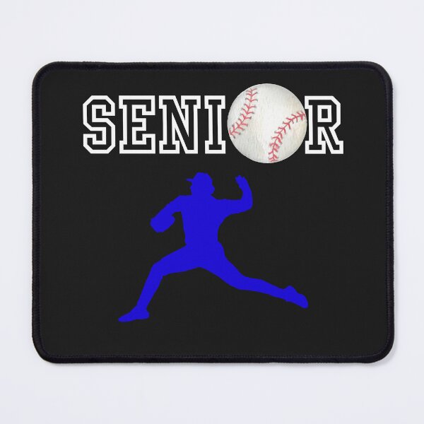 Item preview, Senior Baseball Player with Blue Pitcher Silhouette designed and sold by JaymeOctober.