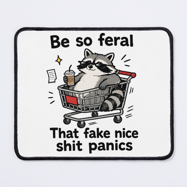 Item preview, Feral Raccoon Shopping Chaos designed and sold by ChocoMellowCo.