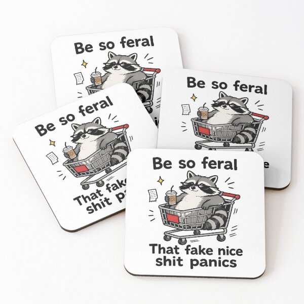 Item preview, Feral Raccoon Shopping Chaos designed and sold by ChocoMellowCo.