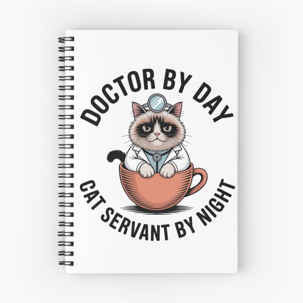 Item preview, Doctor by Day Cat Servant by Night  Funny Cat Lover Doctor Gift designed and sold by CozyPanicStudio.