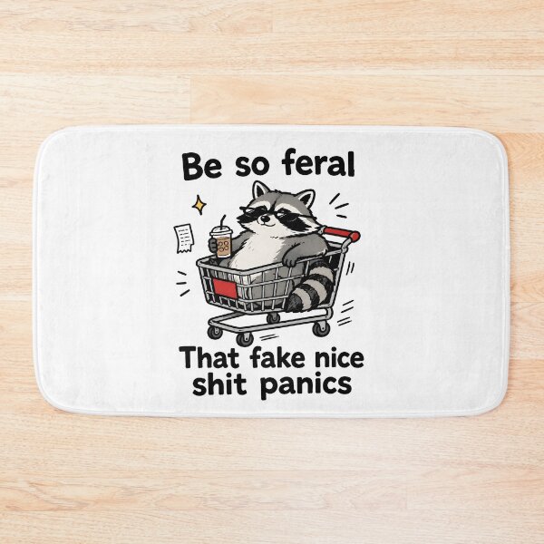 Item preview, Feral Raccoon Shopping Chaos designed and sold by ChocoMellowCo.