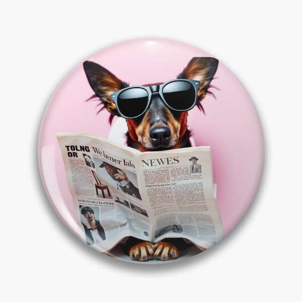 Item preview, Cool Dachshund Reading Newspaper designed and sold by CooksCreators.