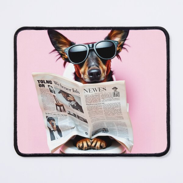 Item preview, Cool Dachshund Reading Newspaper designed and sold by CooksCreators.