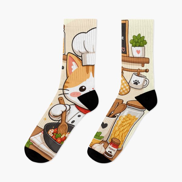 Item preview, Cute Chef Cat Cooking Delicious Pasta Meal designed and sold by Iampoji.