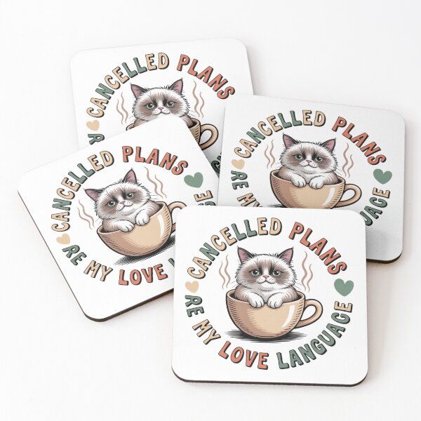 Item preview, Cancelled Plans Are My Love Language  Funny Introvert Homebody Cat Gift designed and sold by CozyPanicStudio.