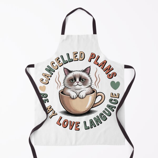 Item preview, Cancelled Plans Are My Love Language Funny Introvert Homebody Cat Gift designed and sold by CozyPanicStudio.