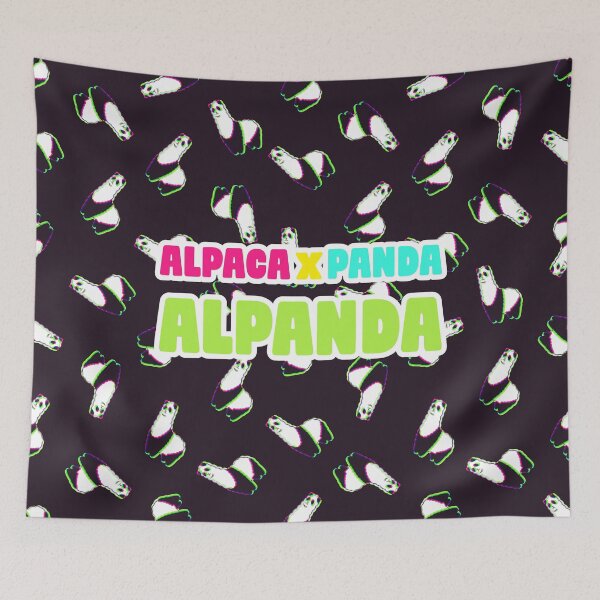 Item preview, Dark Synthwave Alpaca panda - Alpanda 2  designed and sold by animinimal.