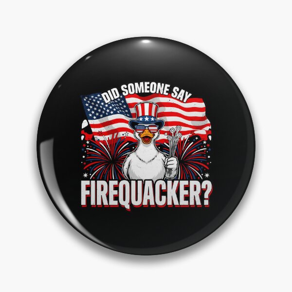 Item preview, Did Someone Say Firequacker American Flag Duck with Funny Fireworks designed and sold by Redgiant87x.