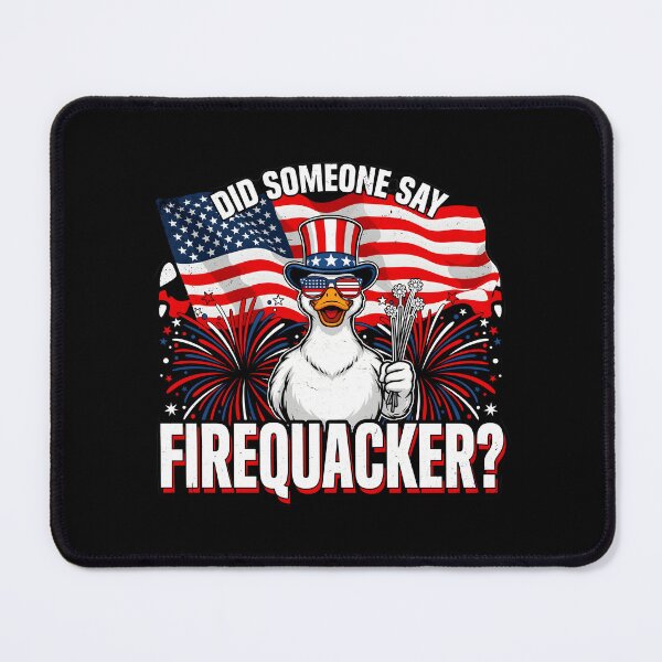 Item preview, Did Someone Say Firequacker American Flag Duck with Funny Fireworks designed and sold by Redgiant87x.