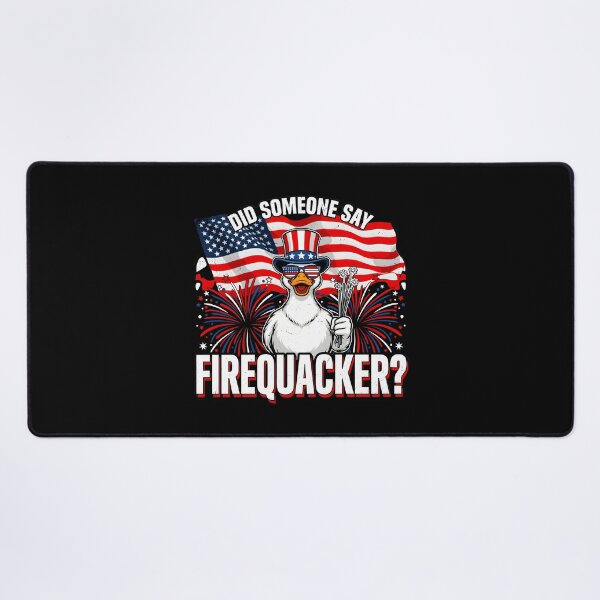 Item preview, Did Someone Say Firequacker American Flag Duck with Funny Fireworks designed and sold by Redgiant87x.