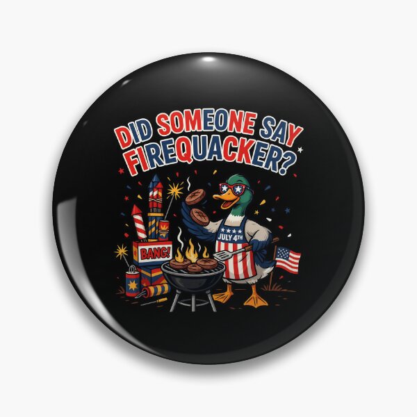 Item preview, Did Someone Say Firequacker Funny Patriotic Duck and Fireworks designed and sold by Redgiant87x.
