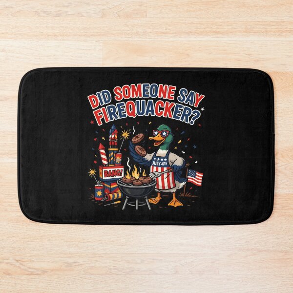 Item preview, Did Someone Say Firequacker Funny Patriotic Duck and Fireworks designed and sold by Redgiant87x.