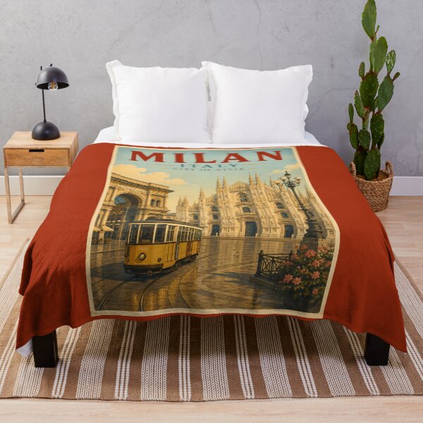 Item preview, Milan Italy Cathedral Illustration Travel Art Vintage designed and sold by KrisSidDesigns.