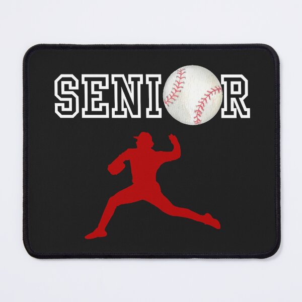 Item preview, Senior Baseball Player with Red Pitcher Silhouette designed and sold by JaymeOctober.