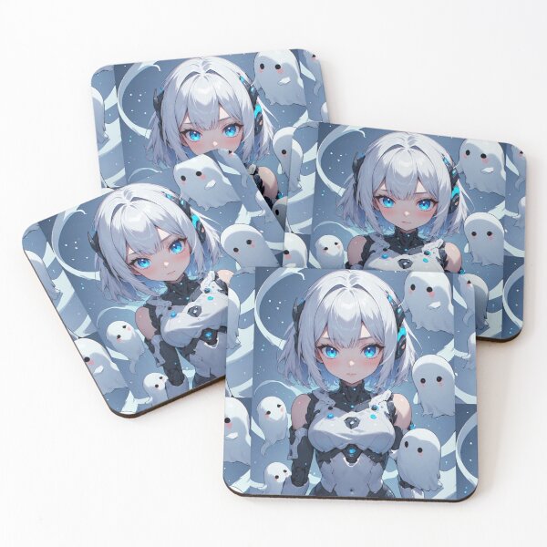 Item preview, android girl anime and ghosts designed and sold by ArtsJulian.