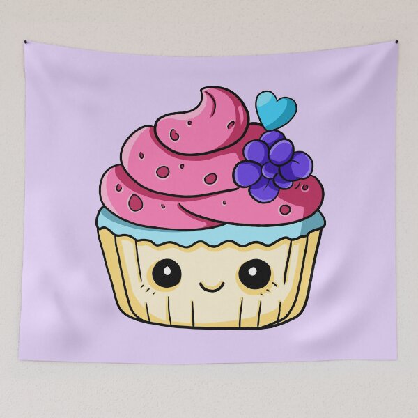 Item preview, Cupcake Dessert Character Illustration designed and sold by Phyllya Design.