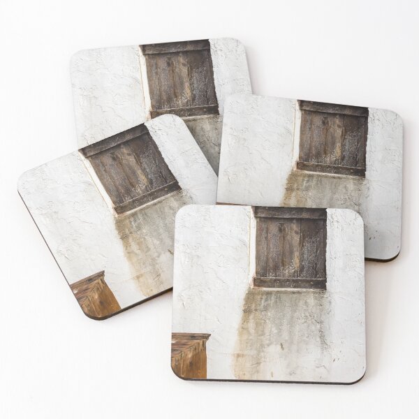 Item preview, Weathered Wooden Shutter On A Rustic Plastered Wall With Textured Stains And Aging Character designed and sold by Nmallia.
