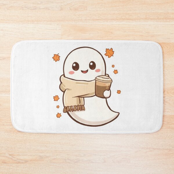 Item preview, Cute Cozy Ghost Coffee Sticker | Kawaii Autumn Ghost with Latte designed and sold by Stylestickers55.