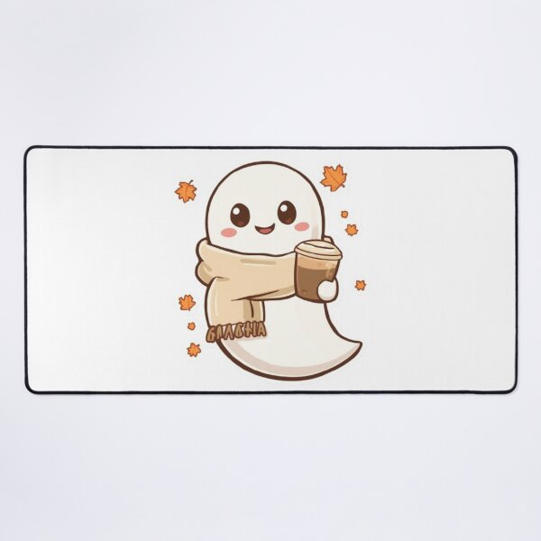 Item preview, Cute Cozy Ghost Coffee Sticker | Kawaii Autumn Ghost with Latte designed and sold by Stylestickers55.