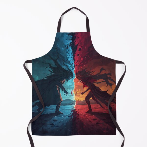 Item preview, Eternal Rivals | Fire vs Ice Fantasy Duel | Dark Epic Digital Art designed and sold by Vvmd.