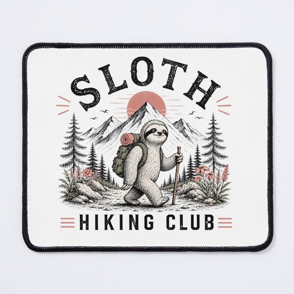 Item preview, Sloth Hiking Club designed and sold by Miles&Moments.