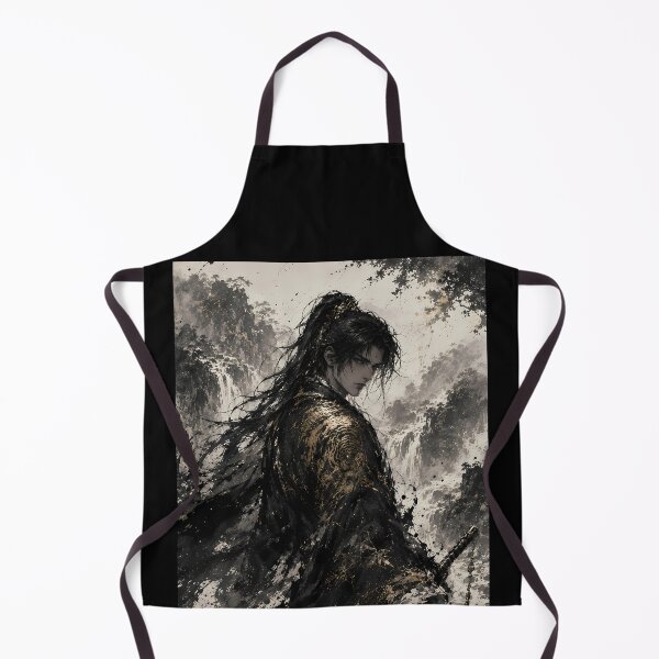 Item preview, Wuxia Swordsman in Mist | Chinese Ink Wash Art designed and sold by ManJiangHong.