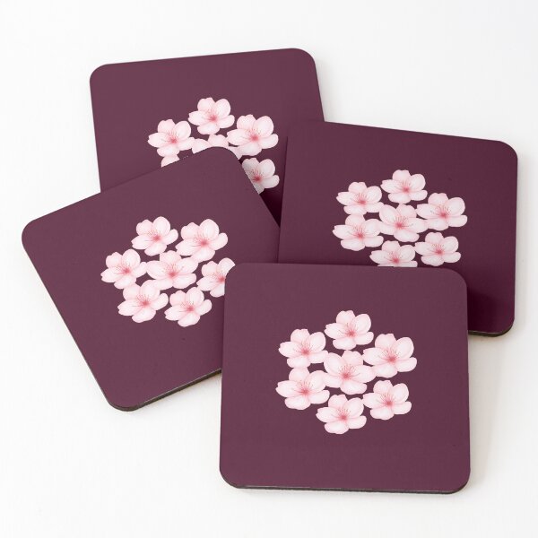 Item preview, Japanese Cherry Blossom on Deep Plum Gradient Pattern designed and sold by Jyoti-Quotes.