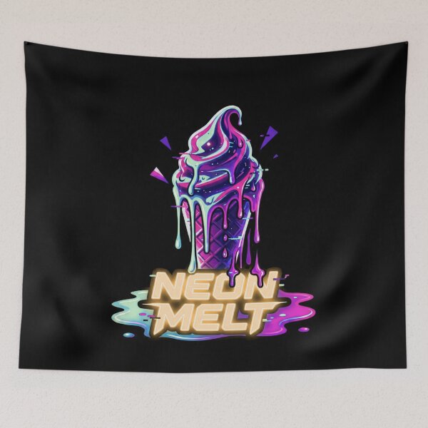Item preview, Neon Melt Glitch Ice Cream Summer Design designed and sold by ScriptedMoments.