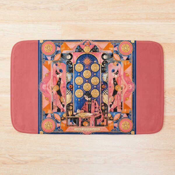 Item preview, Eight of Pentacles - The Celestial Craftswoman | Art Deco Tarot designed and sold by Natalia-Vlad.
