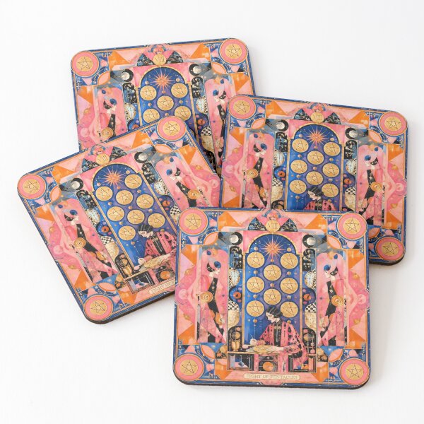 Item preview, Eight of Pentacles - The Celestial Craftswoman | Art Deco Tarot designed and sold by Natalia-Vlad.
